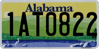 AL license plate 1AT0822