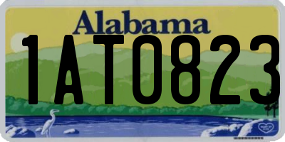 AL license plate 1AT0823
