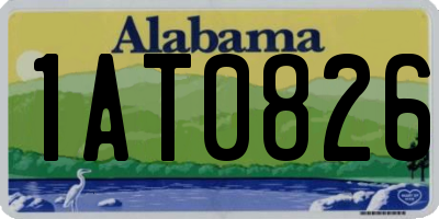 AL license plate 1AT0826