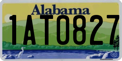 AL license plate 1AT0827