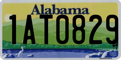 AL license plate 1AT0829