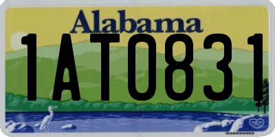 AL license plate 1AT0831
