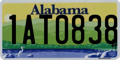 AL license plate 1AT0838