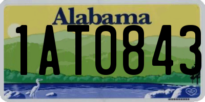 AL license plate 1AT0843