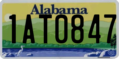 AL license plate 1AT0847