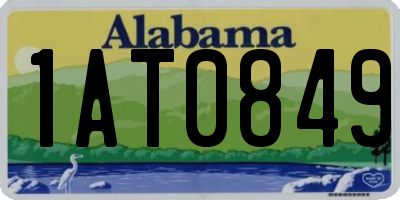 AL license plate 1AT0849