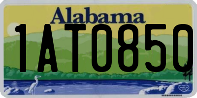 AL license plate 1AT0850