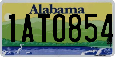 AL license plate 1AT0854