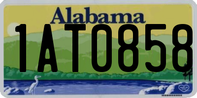 AL license plate 1AT0858