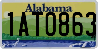AL license plate 1AT0863