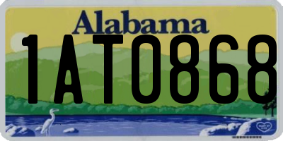 AL license plate 1AT0868
