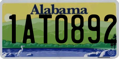 AL license plate 1AT0892