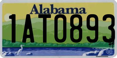 AL license plate 1AT0893