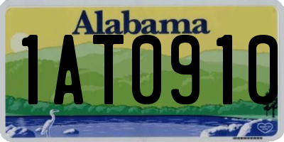 AL license plate 1AT0910