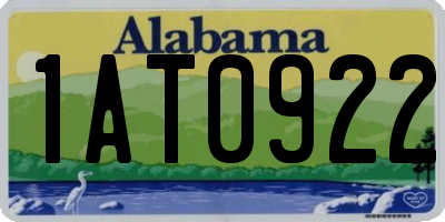 AL license plate 1AT0922