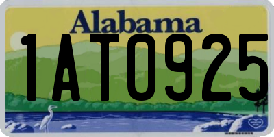 AL license plate 1AT0925