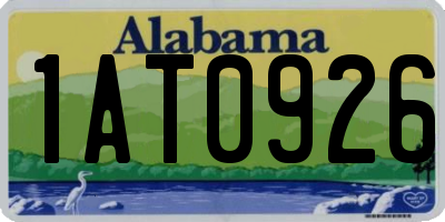 AL license plate 1AT0926