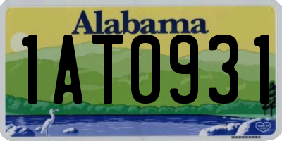 AL license plate 1AT0931