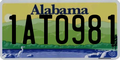 AL license plate 1AT0981
