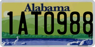 AL license plate 1AT0988