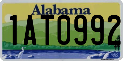 AL license plate 1AT0992