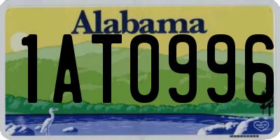 AL license plate 1AT0996