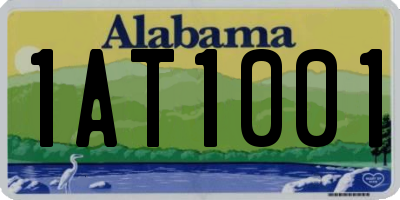 AL license plate 1AT1001
