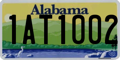 AL license plate 1AT1002