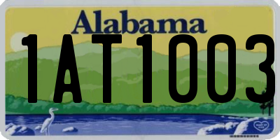 AL license plate 1AT1003