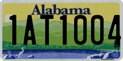 AL license plate 1AT1004