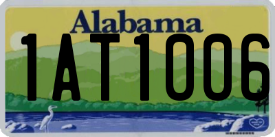 AL license plate 1AT1006