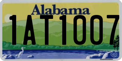 AL license plate 1AT1007