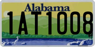 AL license plate 1AT1008