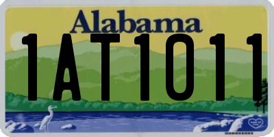 AL license plate 1AT1011