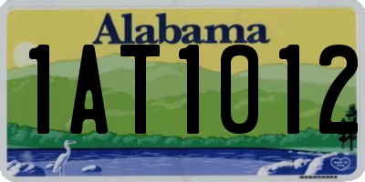 AL license plate 1AT1012