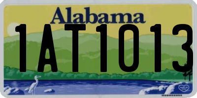 AL license plate 1AT1013