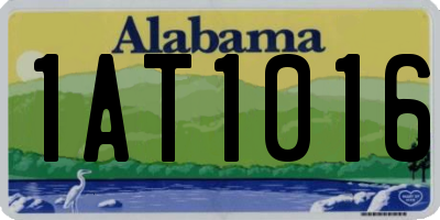 AL license plate 1AT1016