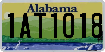 AL license plate 1AT1018