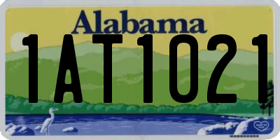 AL license plate 1AT1021
