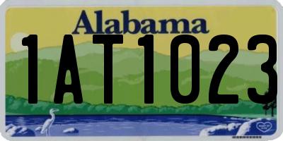 AL license plate 1AT1023