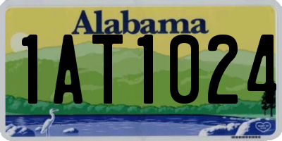 AL license plate 1AT1024