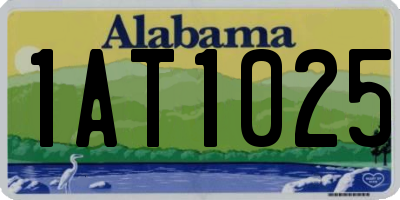 AL license plate 1AT1025