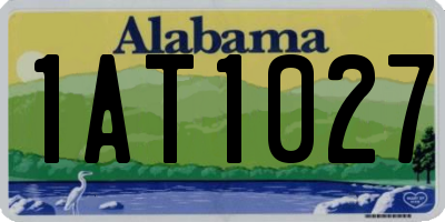 AL license plate 1AT1027