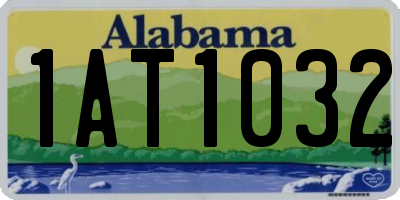 AL license plate 1AT1032
