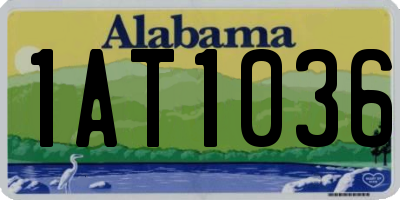 AL license plate 1AT1036