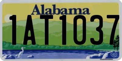AL license plate 1AT1037