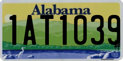 AL license plate 1AT1039