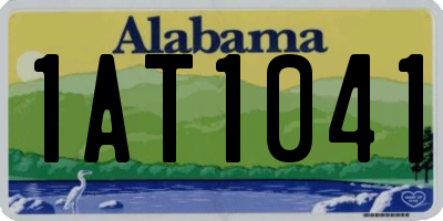 AL license plate 1AT1041