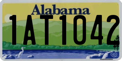 AL license plate 1AT1042