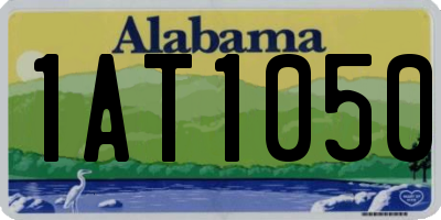 AL license plate 1AT1050